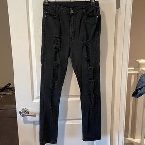 Black Ripped Skinny Jeans